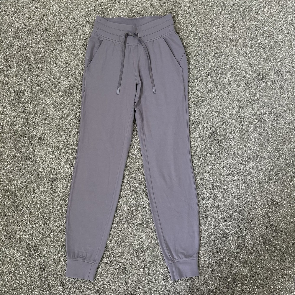 Lululemon Ready to Rulu Hi-Rise Cropped Jogger Gray/Lavender Women's 2 Soft Rulu